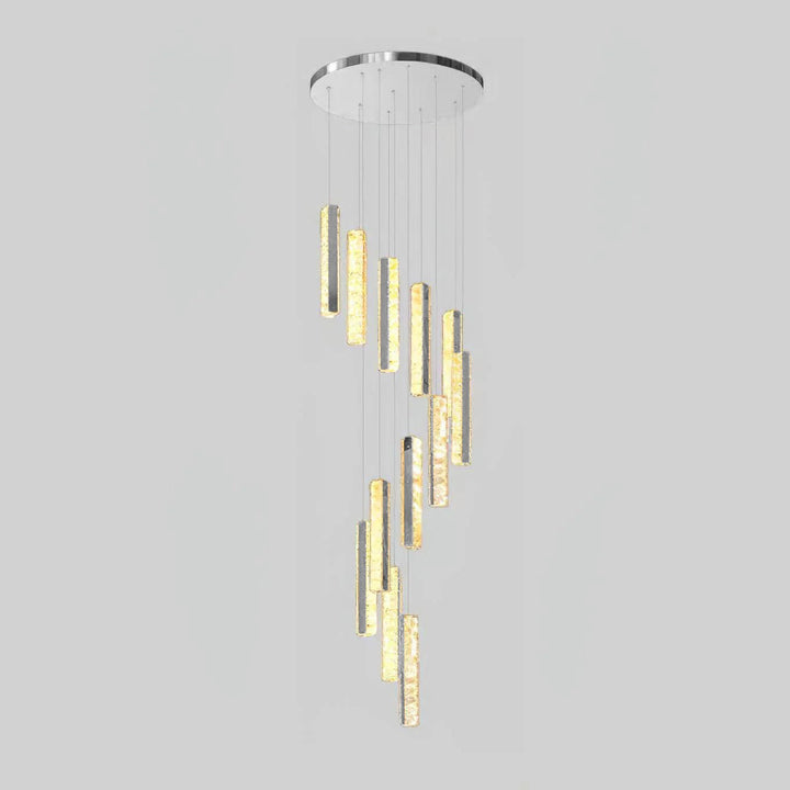 Lustra Lustre Villa Forci Suspension Argentée Moderne - Neutralighting