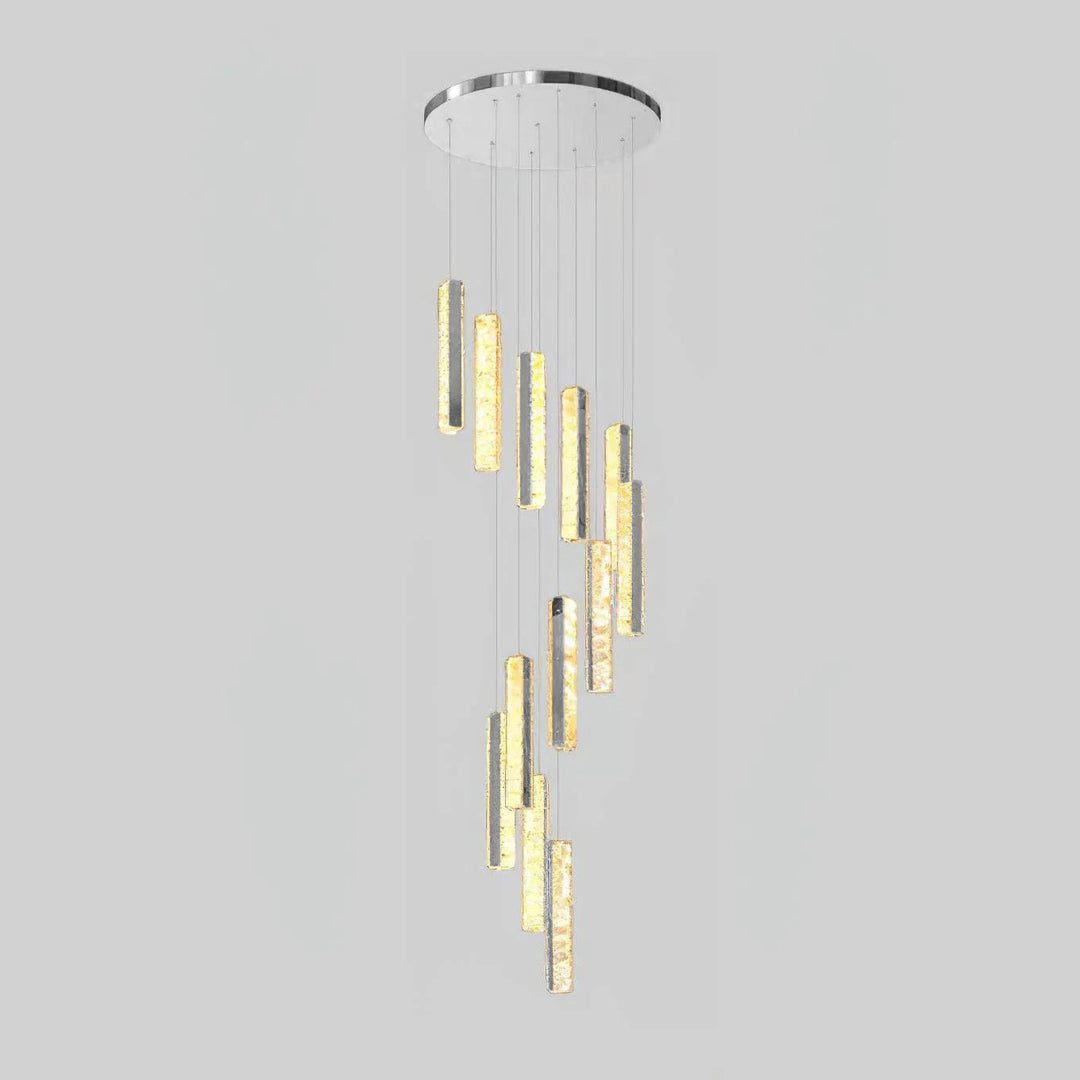 Lustra Lustre Villa Forci Suspension Argentée Moderne - Neutralighting