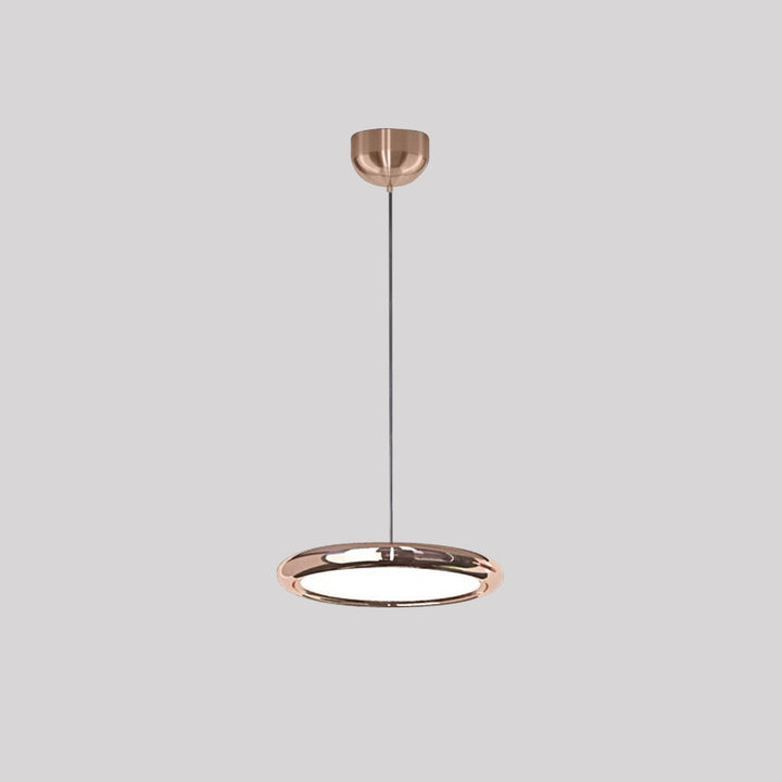 Arisha Suspension Ronde Moderne, Métal/Acrylique, Argent/Or/Rose Rouge, Salon - Neutralighting