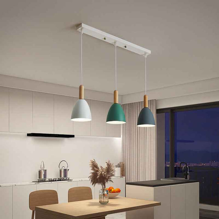Valentina Moderne Minimaliste LED Suspension Métal/Bois Salon/Chambre à coucher - Neutralighting