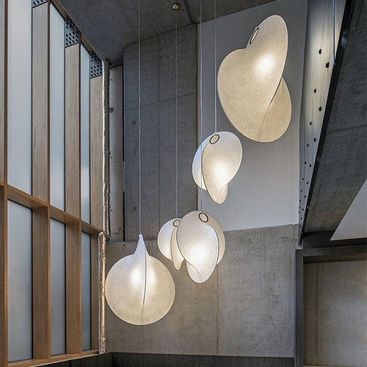 Ritta Suspension Boule Moderne, Métal/Soie, Blanc, Salon/Chambre à Coucher - Neutralighting