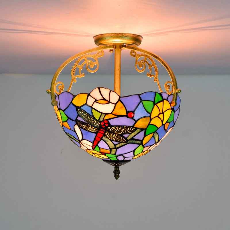 Plafonnier Tiffany Verre LED V17