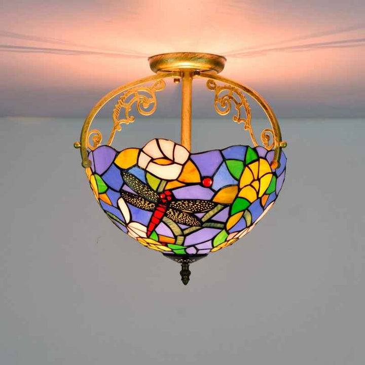 Plafonnier Tiffany Verre LED V17