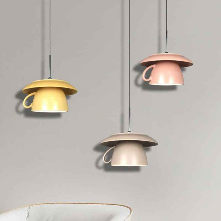Valentina Pop Art Tasse Céramique LED Suspension Chambre à Coucher - Neutralighting