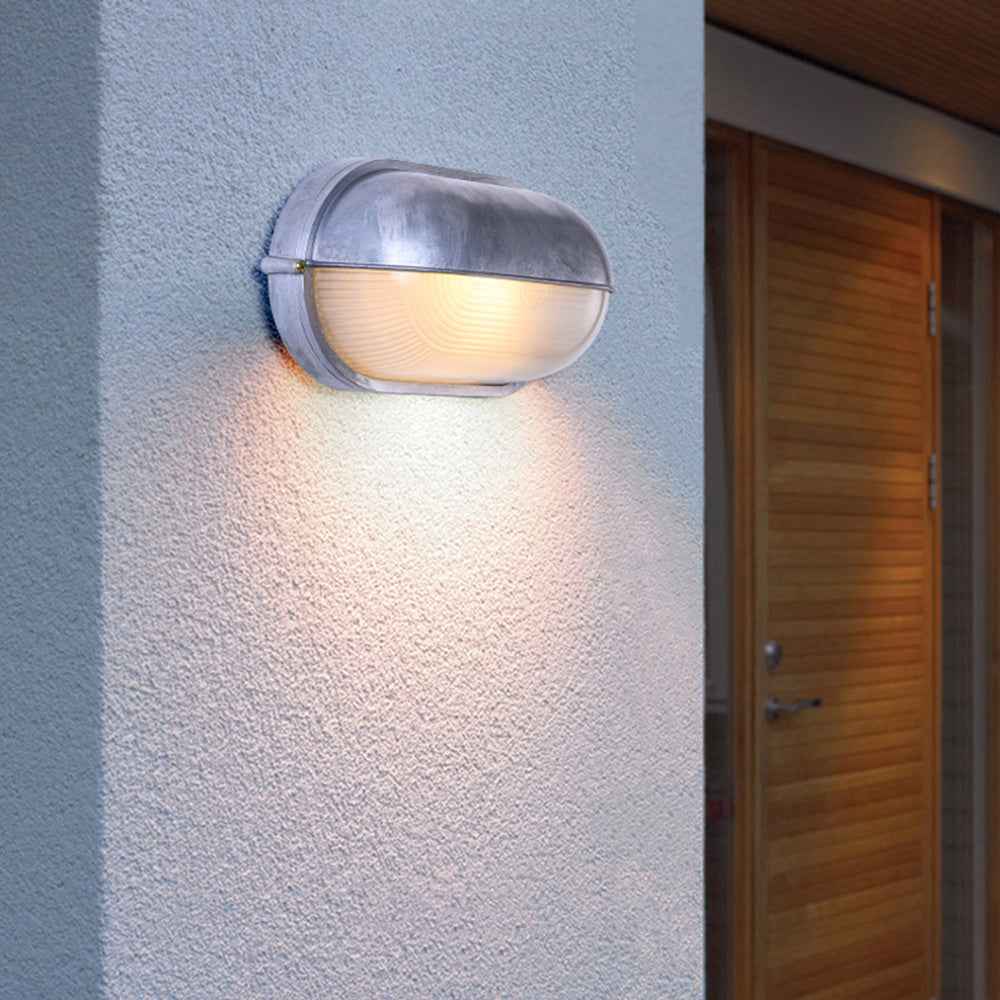 Ray Applique Murale Ronde Simple, Métal/Verre, Argent, Balcon - Neutralighting