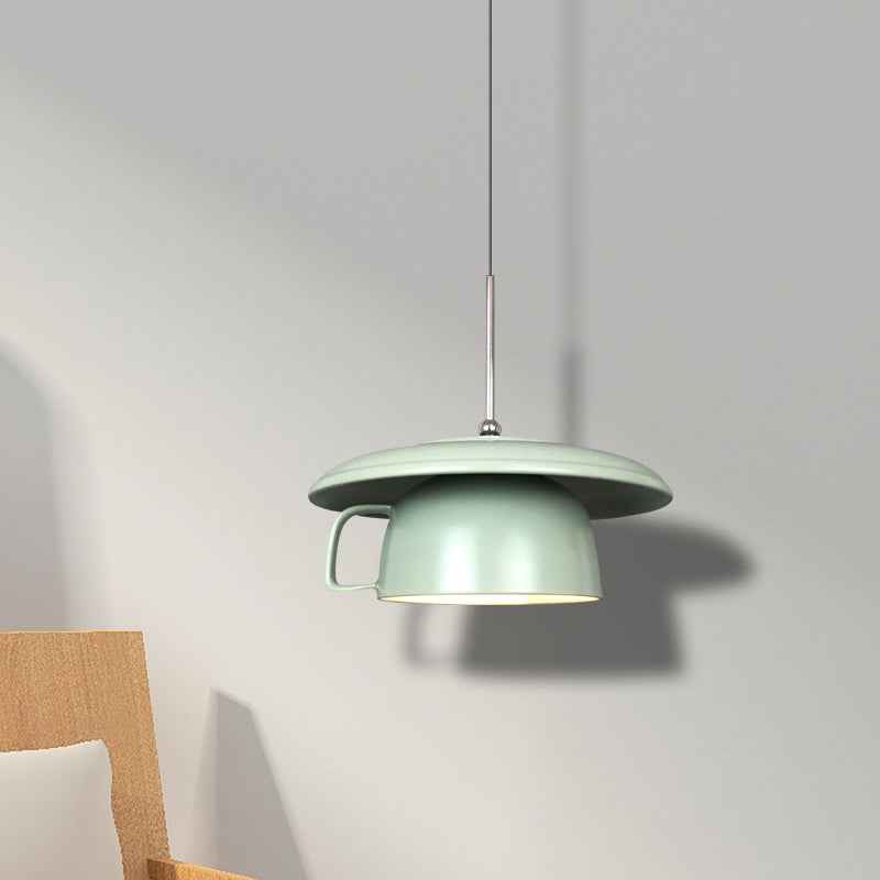 Valentina Rustique Tasse Céramique LED Suspension Salon - Neutralighting
