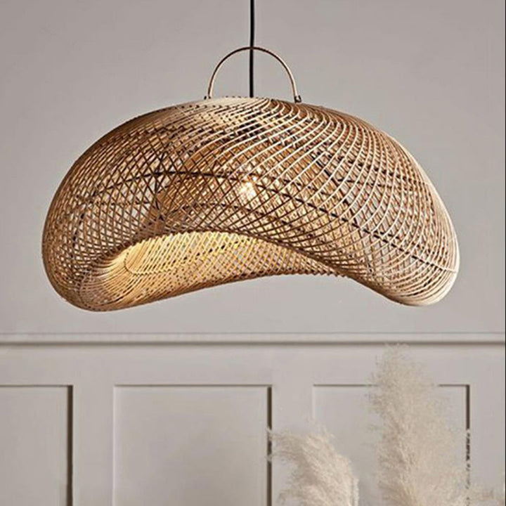 Juno Suspension style rustique en rotin - Neutralighting