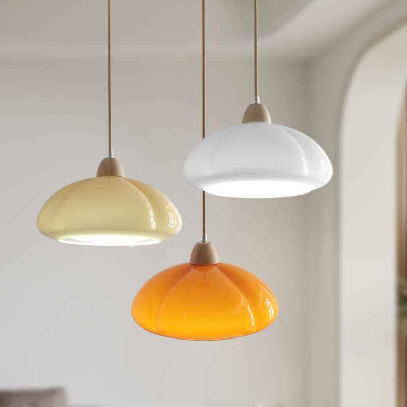Valentina Rétro Suspension Citrouille Verre Chambre À Coucher - Neutralighting