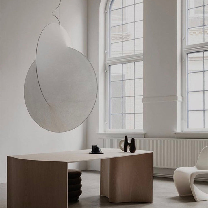 Ritta Suspension Boule Moderne, Métal/Soie, Blanc, Salon/Chambre à Coucher - Neutralighting