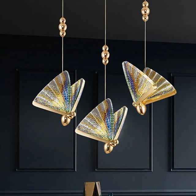 Arisha Moderne Luminaires Suspension Doré Animal - Neutralighting