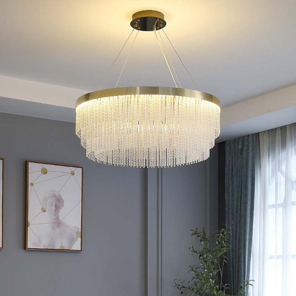 Arisha Suspension Ronde Moderne, Métal, Doré, Salon/Hôtellerie - Neutralighting