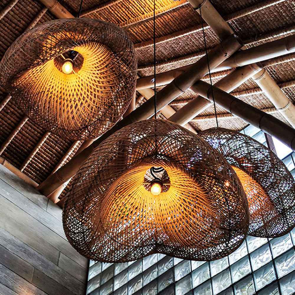 Juno Suspension style rustique en rotin - Neutralighting