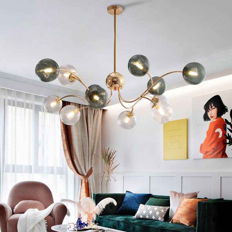Valentina Moderne LED Suspension Métal Verre Chambre à coucher - Neutralighting