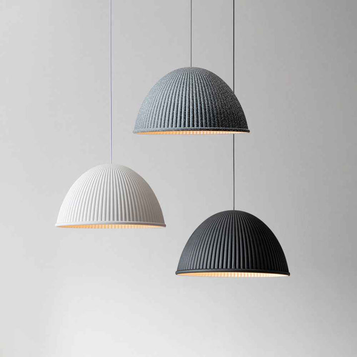 Valentina Suspension Dôme Moderne, Résine, Blanc/Noir/Gris, Librairie/Chambre à Coucher - Neutralighting