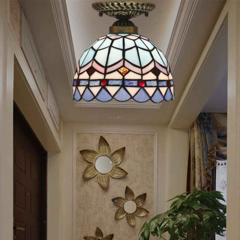 Plafonnier Tiffany Verre LED V12