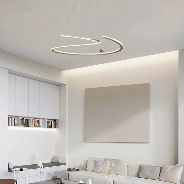 Arisha Suspension Linéaire Moderne, Métal/Acrylique, Doré, Salon/Salle à Manger - Neutralighting