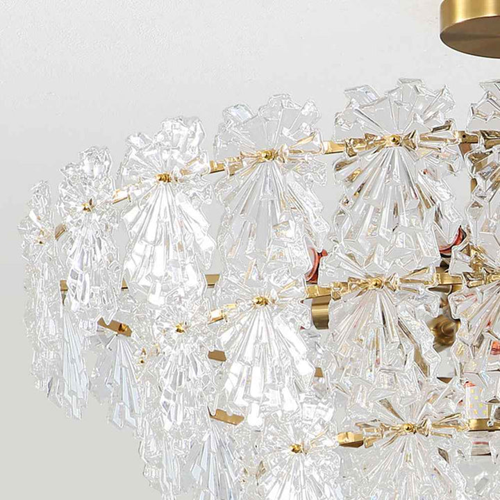 Kristy Suspension Anneau Vintage, Métal/Verre, Doré, Restaurant/Salon - Neutralighting