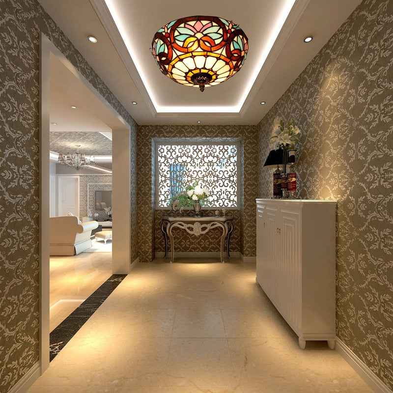 Plafonnier Tiffany Verre LED V13