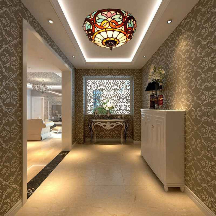 Plafonnier Tiffany Verre LED V13