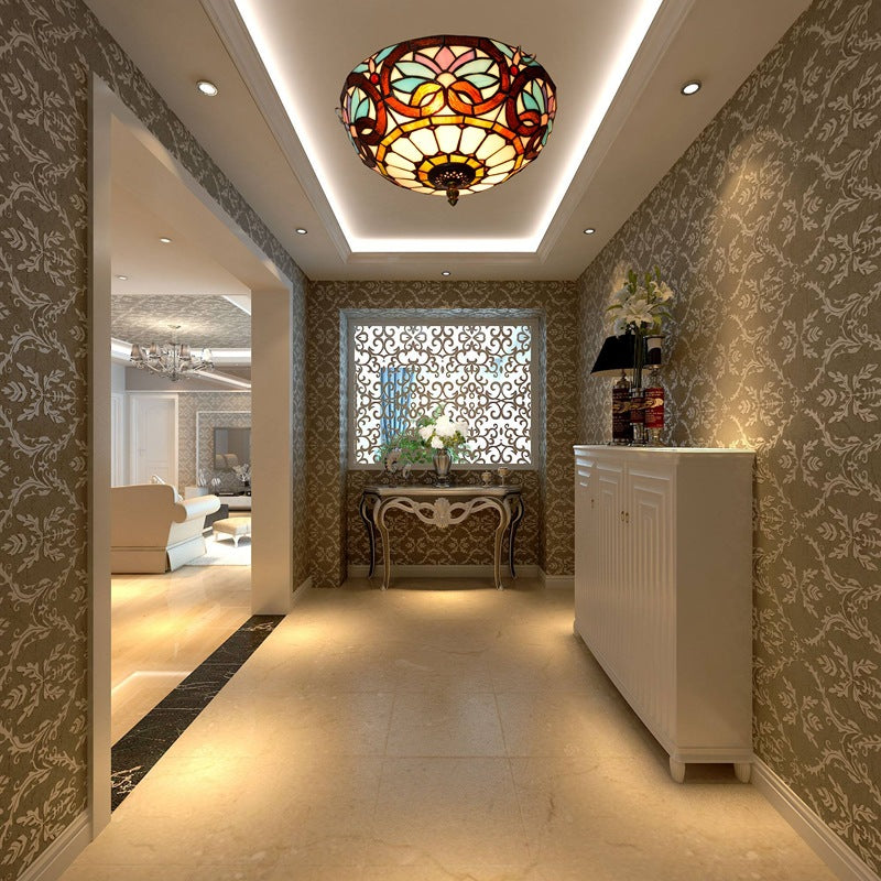 Tiffany Designer LED Plafonnier Métal Verre Chambre À Coucher/Salon - Neutralighting