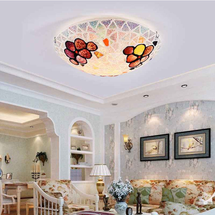 Plafonnier Tiffany Verre LED V19