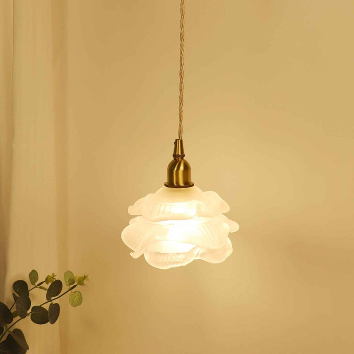 Valentina Romantique Rétro Rose Suspension Clair Verre Chambre à coucher - Neutralighting