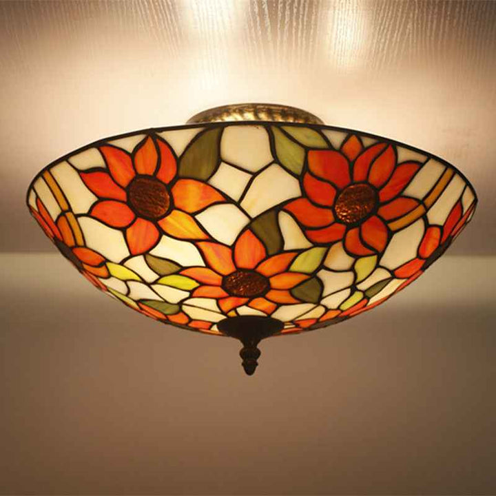 Plafonnier Tiffany Verre LED V8