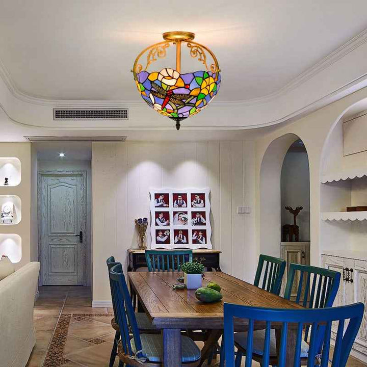 Plafonnier Tiffany Verre LED V17