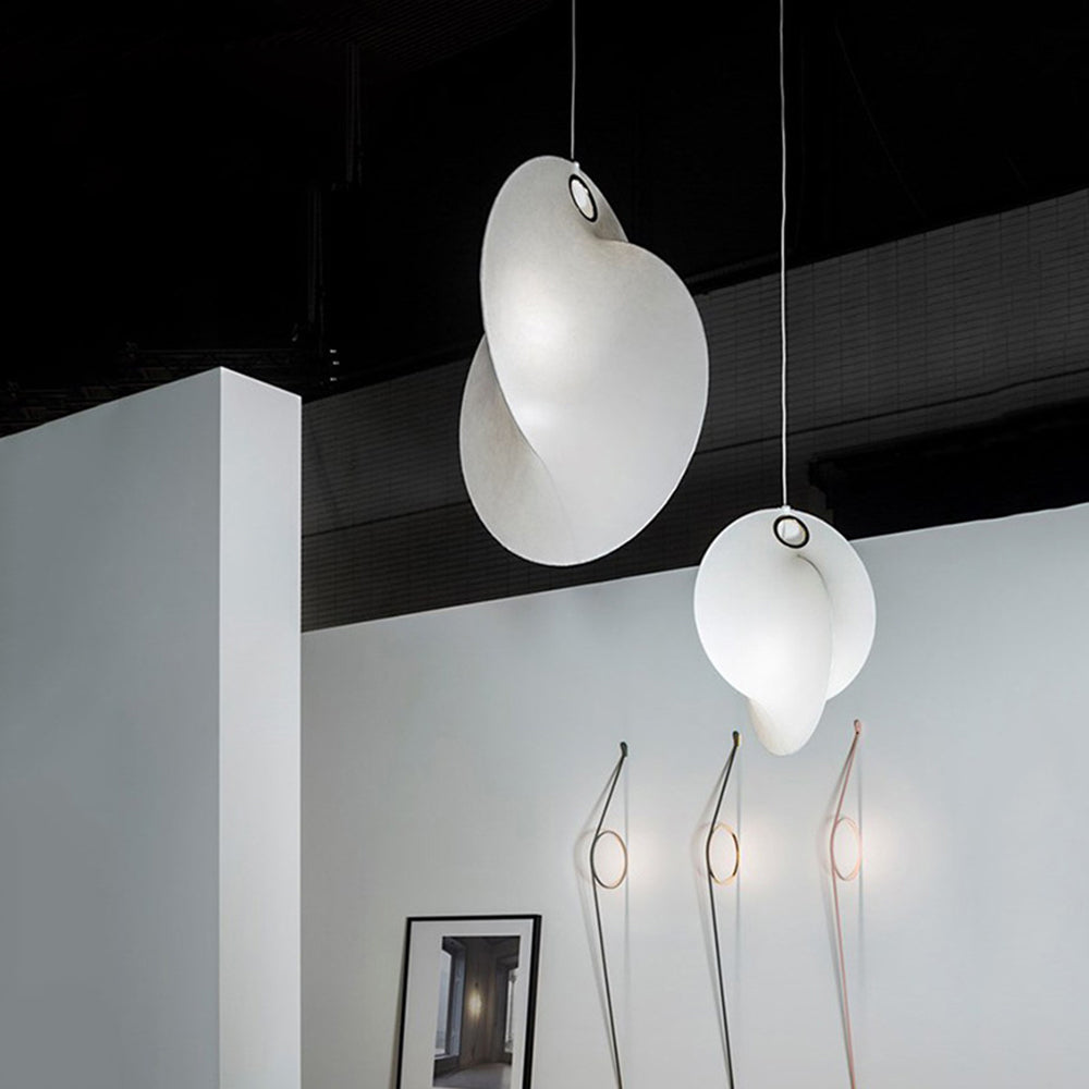 Ritta Suspension Boule Moderne, Métal/Soie, Blanc, Salon/Chambre à Coucher - Neutralighting