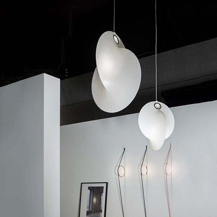Ritta Suspension Boule Moderne, Métal/Soie, Blanc, Salon/Chambre à Coucher - Neutralighting