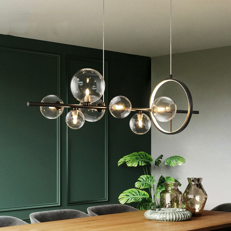 Valentina Moderne LED Lustre Or/Noir Verre Salon/Chambre À Coucher - Neutralighting