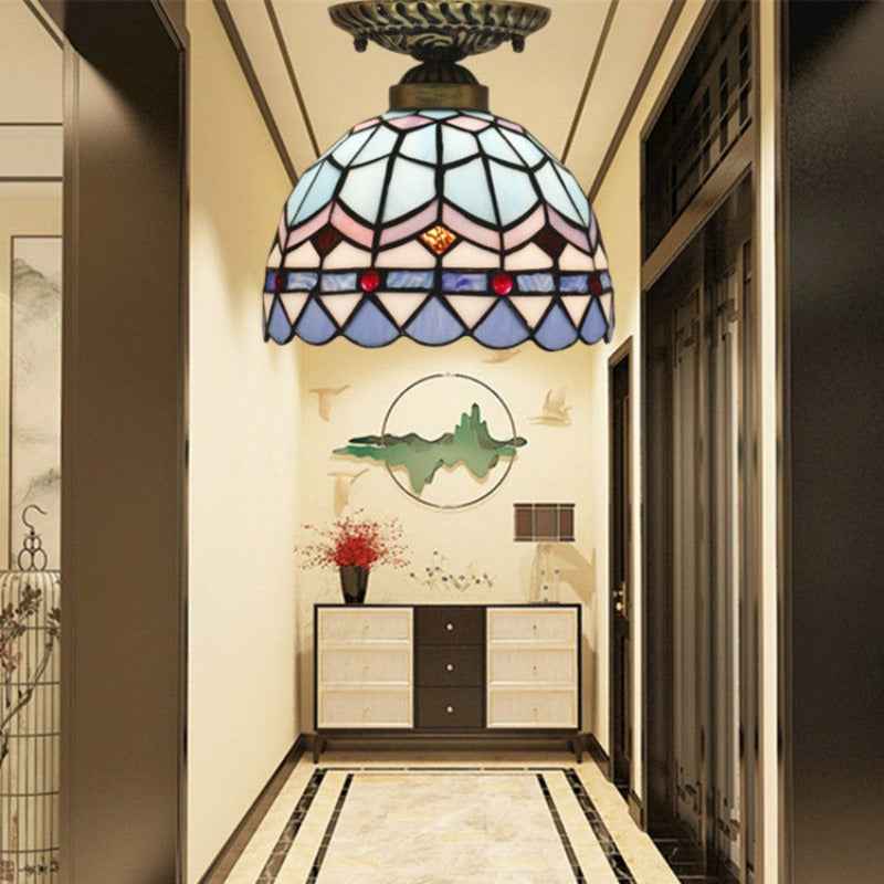 Plafonnier Tiffany Verre LED V12