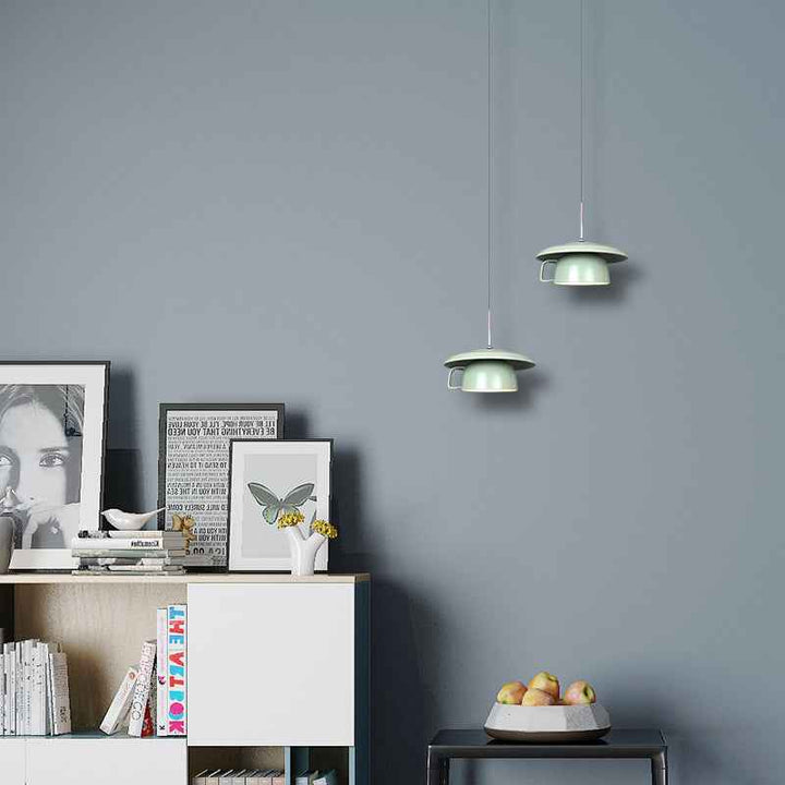 Valentina Rustique Tasse Céramique LED Suspension Salon - Neutralighting