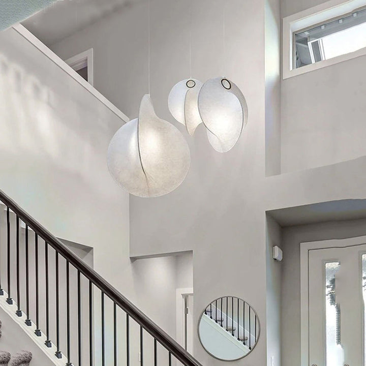 Ritta Suspension Boule Moderne, Métal/Soie, Blanc, Salon/Chambre à Coucher - Neutralighting