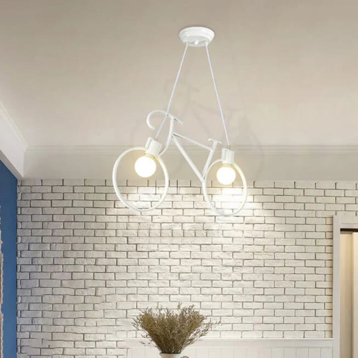 Mira Moderne Créatif Forme De Bicyclette LED Suspension Métal Salon - Neutralighting