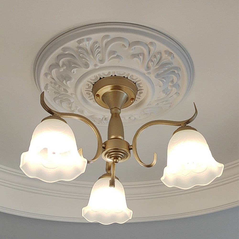 Ray Plaque de Plafond en Plâtre Vintage de style français, Accessoires d&