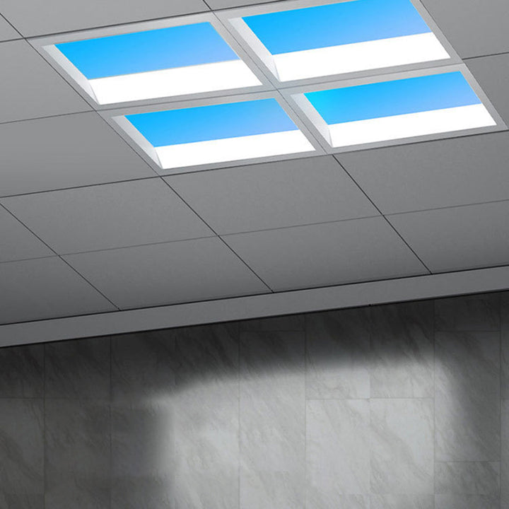 Ray Plafonnier Rectangle Moderne, Métal/Verre, Bleu, Salon - Neutralighting