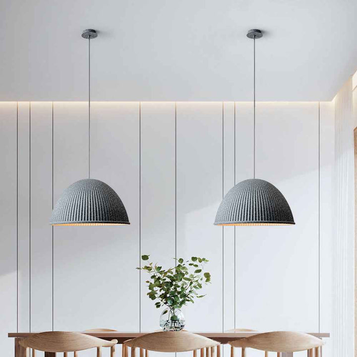 Valentina Suspension Dôme Moderne, Résine, Blanc/Noir/Gris, Librairie/Chambre à Coucher - Neutralighting