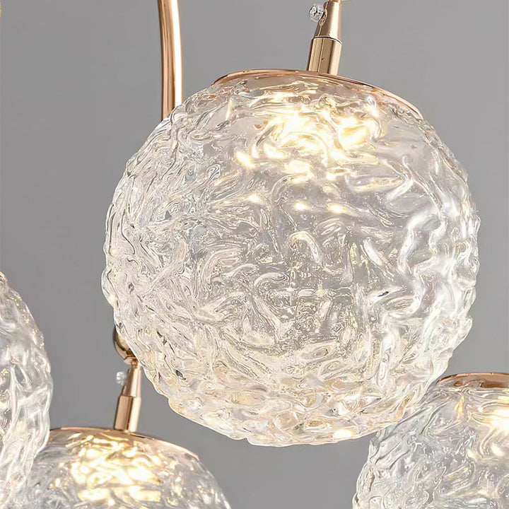 Valentina Nordique Minimaliste LED Lustre Métal Verre Chambre À Coucher - Neutralighting