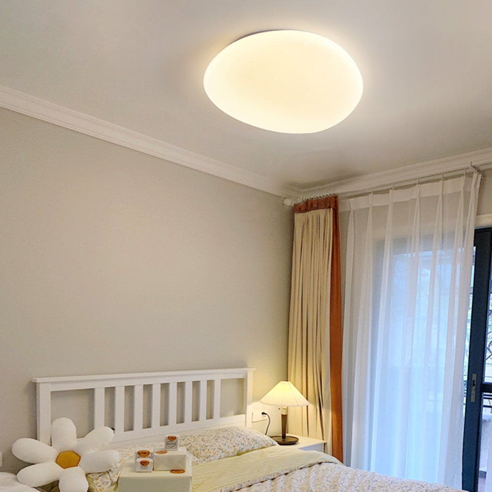 Sayu Plafonnier Galet Moderne Blanc. Salon - Neutralighting