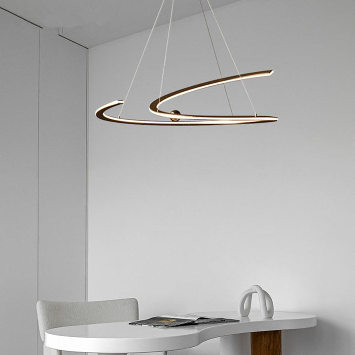 Arisha Suspension Linéaire Moderne, Métal/Acrylique, Doré, Salon/Salle à Manger - Neutralighting