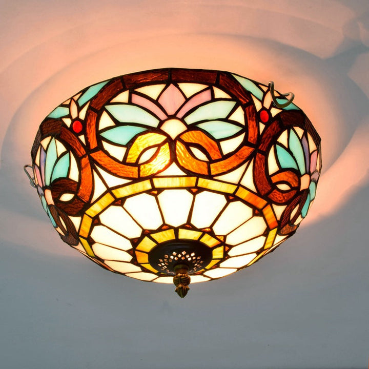 Tiffany Designer LED Plafonnier Métal Verre Chambre À Coucher/Salon - Neutralighting