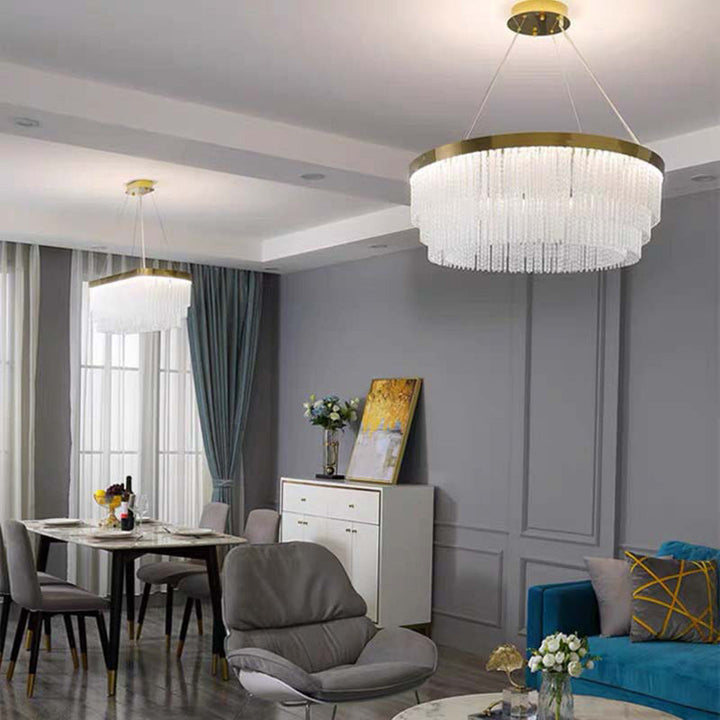 Arisha Suspension Ronde Moderne, Métal, Doré, Salon/Hôtellerie - Neutralighting