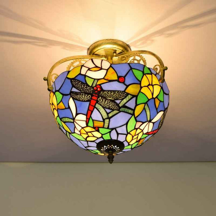 Plafonnier Tiffany Verre LED V17