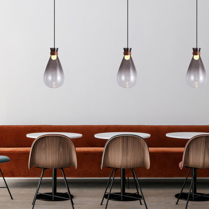 Valentina Suspenison Boule Industrielle, Verre/Acrylique, Blanc/Gris Fumé, Bar/Café - Neutralighting