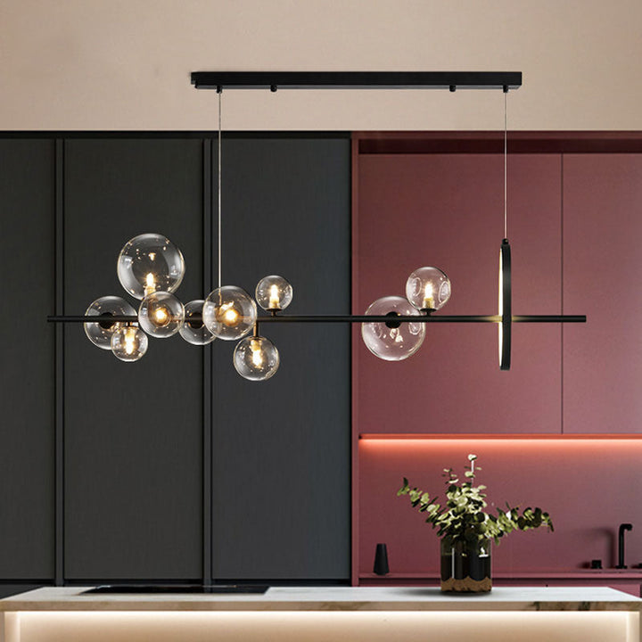 Valentina Moderne LED Lustre Or/Noir Verre Salon/Chambre À Coucher - Neutralighting