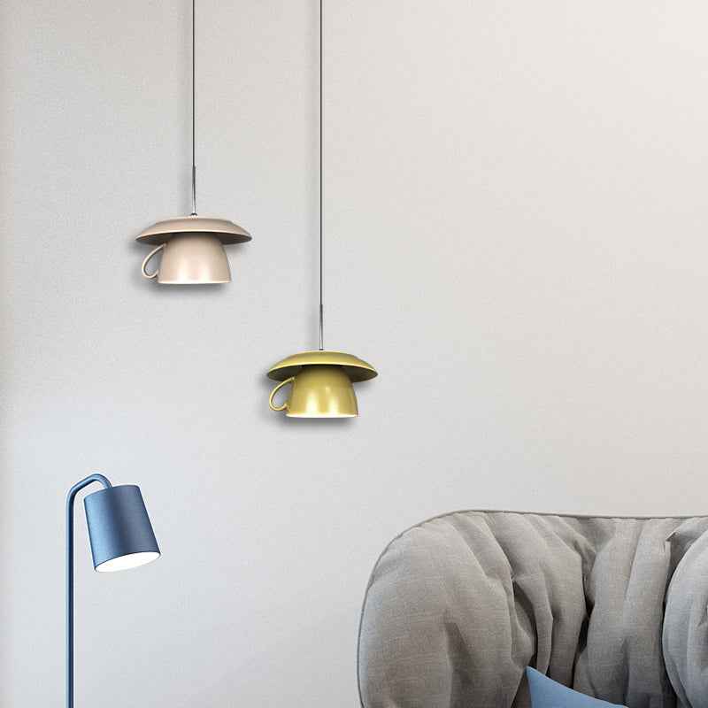 Valentina Pop Art Tasse Céramique LED Suspension Chambre à Coucher - Neutralighting