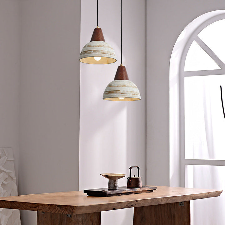 Muto Nordique LED Suspension Métal/Céramique/Bois Chambre À Coucher - Neutralighting
