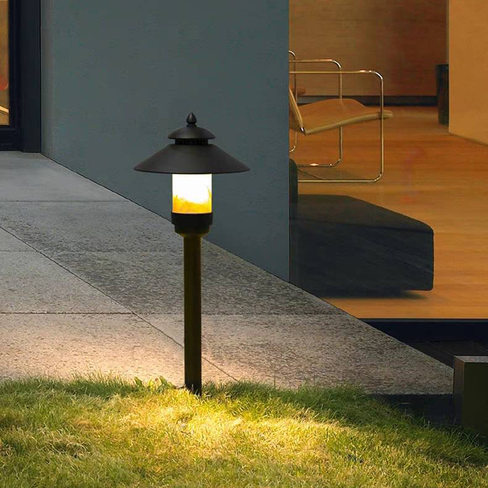 Arisha Extérieure Chapeau Minimaliste, Métal/Marbre, Noir, Extérieur - Neutralighting