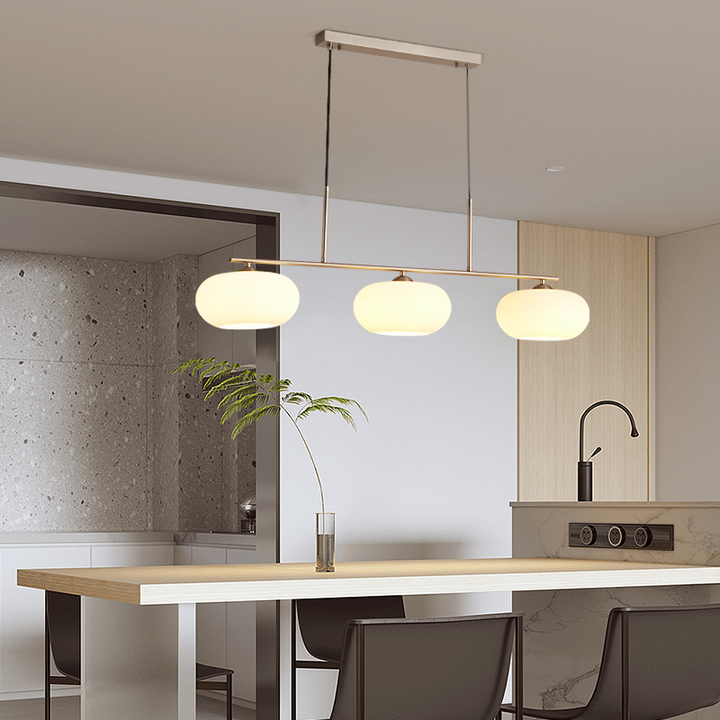 Valentina Suspension Multi Moderne, Verre/Metal, Blanc, Salon - Neutralighting